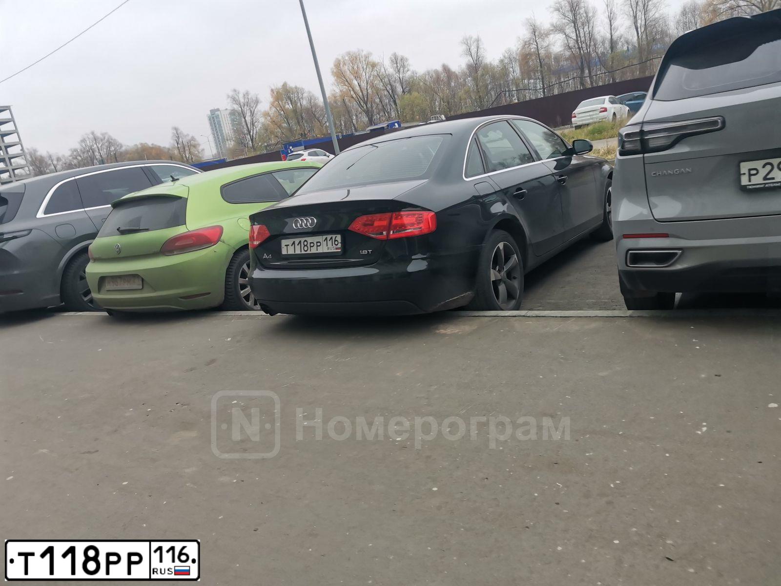 Фото автомобиля AUDI A4, 2010 — госномер Р116ХР116. Цвет: ЧЕРНЫЙ