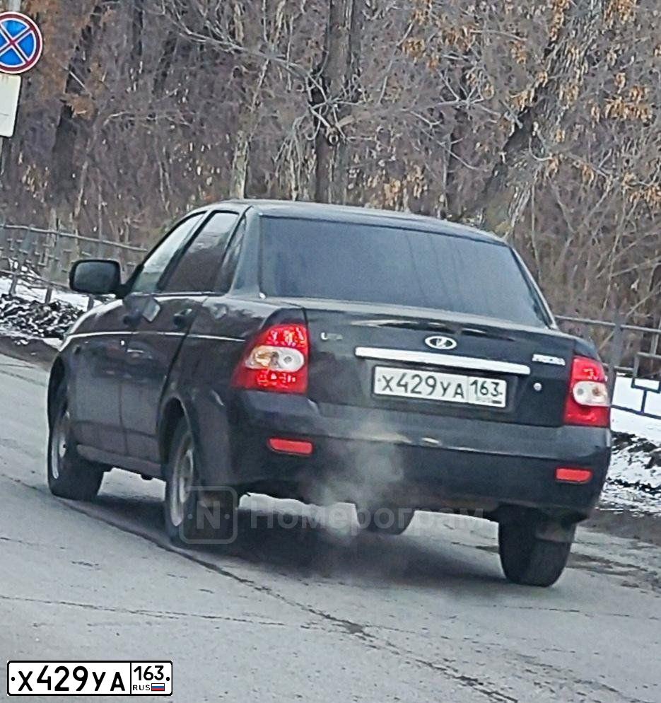 Фото автомобиля LADA 2170 PRIORA, 2007 — госномер Х429УА163. Цвет: Сине-Черный