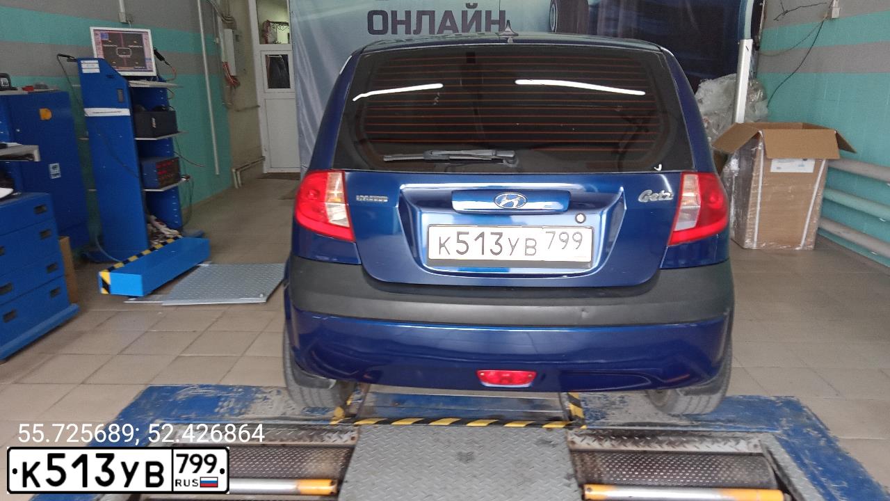 Фото автомобиля ХЕНДЭ ГЕТЦ GL 1.4 AT, 2008 — госномер А080КВ199. Цвет: синий