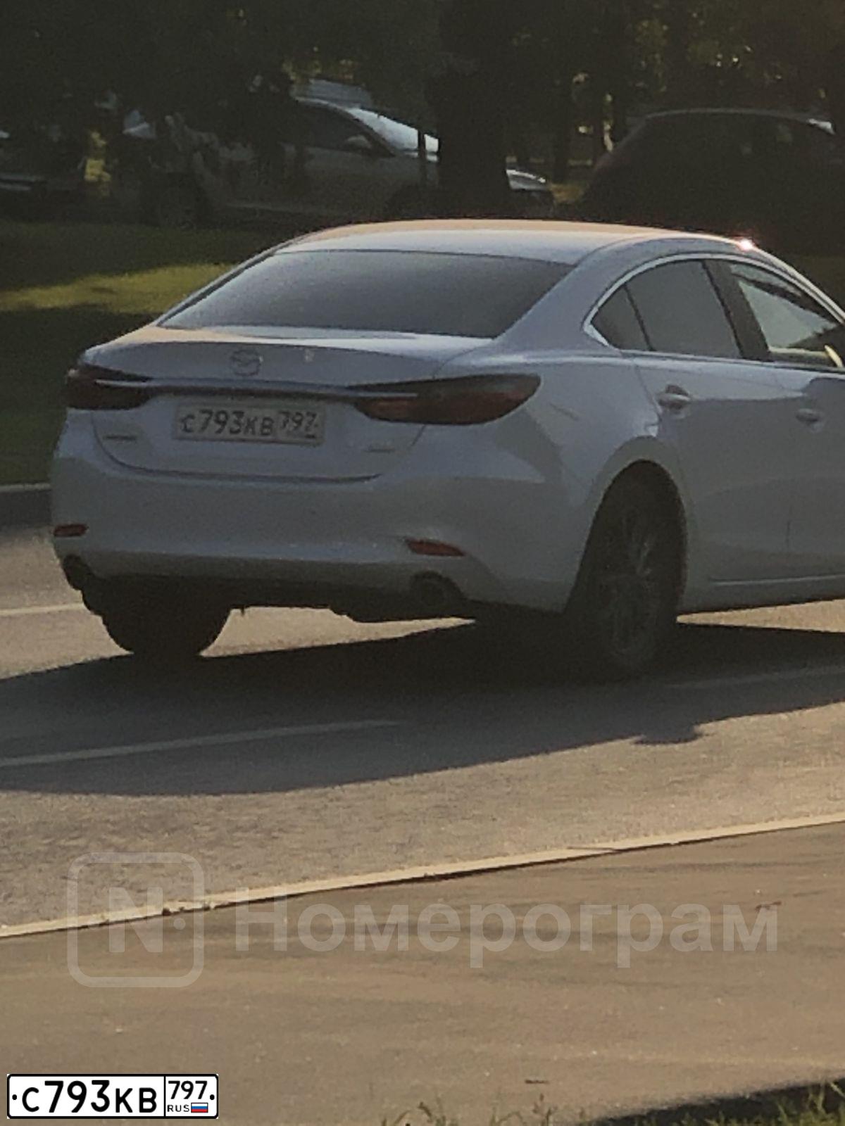 Фото автомобиля MAZDA 6, 2019 — госномер С793КВ797. Цвет: БЕЛЫЙ ПЕРЛАМУТР