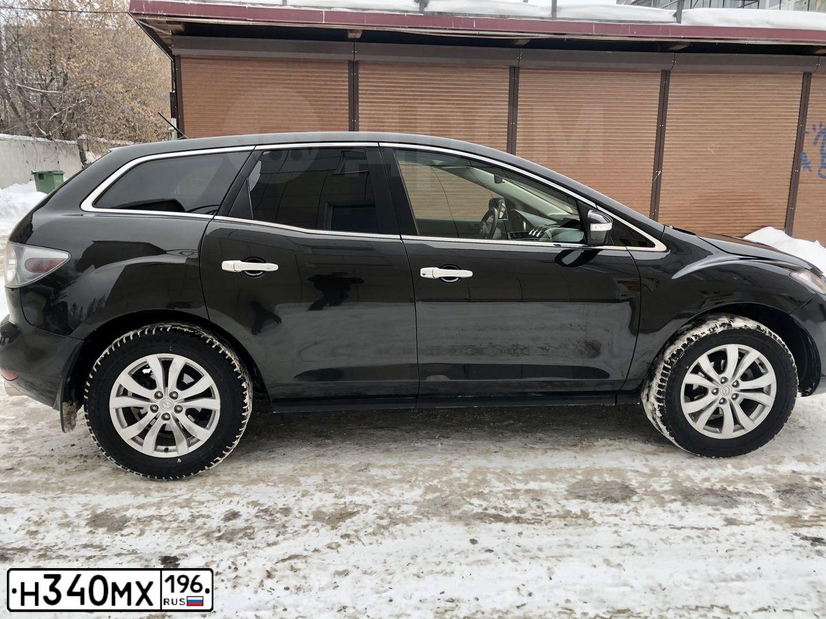 Фото автомобиля MAZDA CX-7, 2010 — госномер Н340МХ196. Цвет: ЧЕРНЫЙ