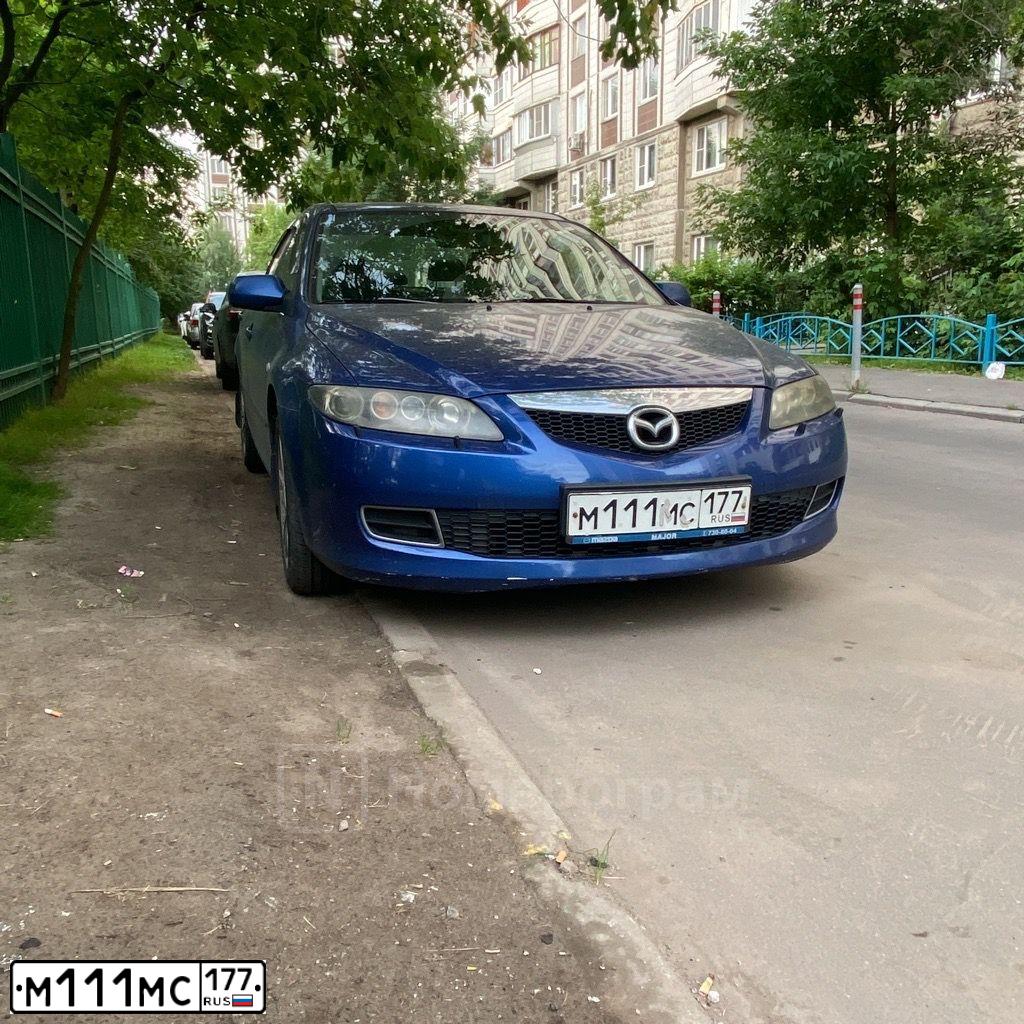 Фото автомобиля MAZDA 6, 2006 — госномер К835АМ156. Цвет: синий