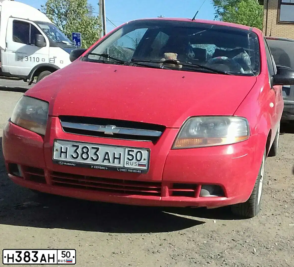 Фото автомобиля CHEVROLET AVEO, 2005 — госномер В512ОХ37. Цвет: КРАСНЫЙ