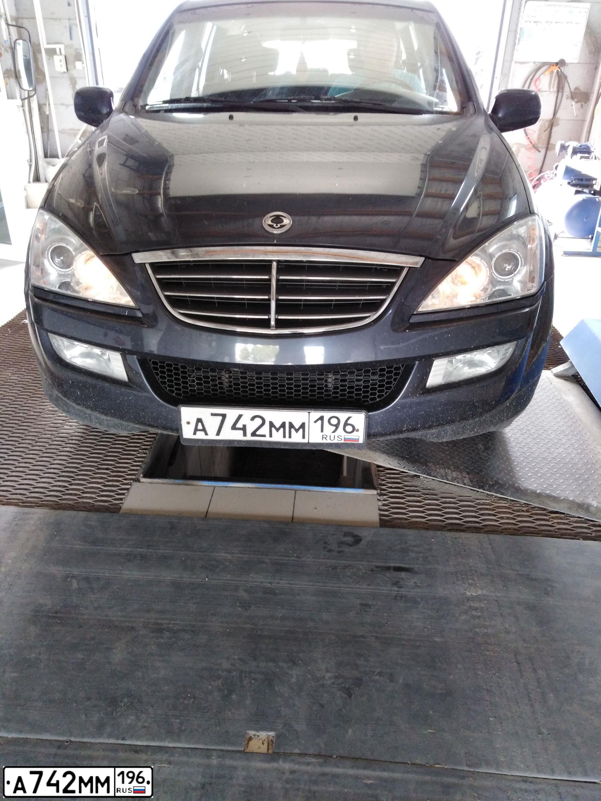 Фото автомобиля SSANGYONG KYRON, 2014 — госномер Х717АУ196. Цвет: ТЕМНО-СЕРЫЙ