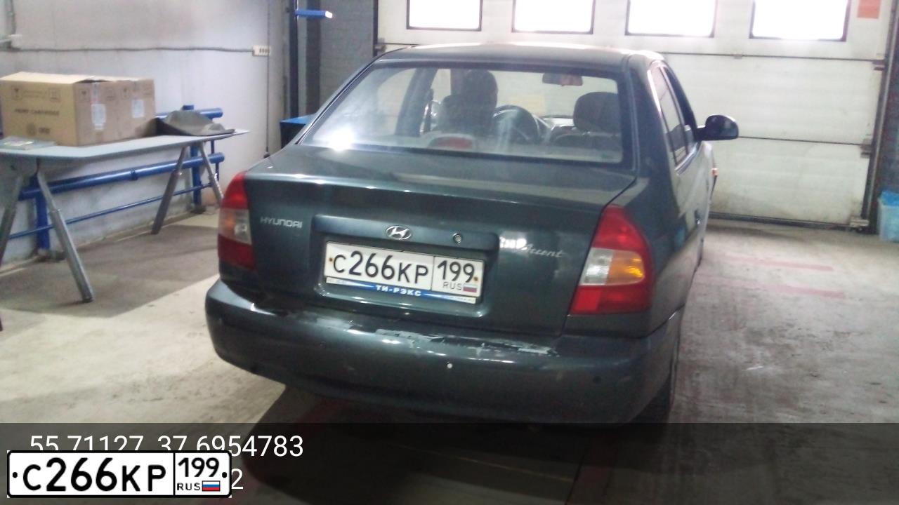 Фото автомобиля TAGAZ ACCENT, 2008 — госномер С266КР199. Цвет: ТЕМНО-СЕРЫЙ