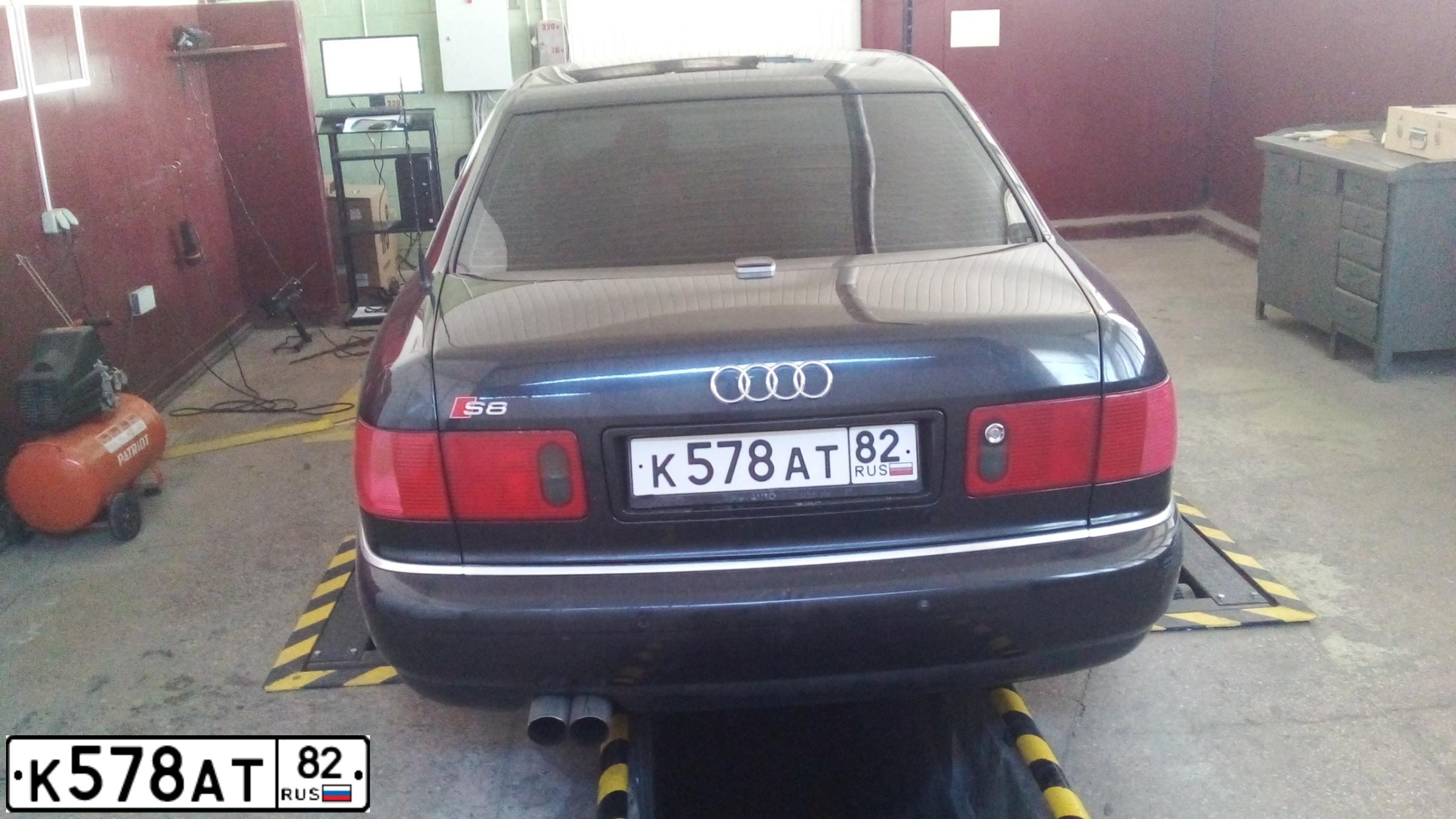Фото автомобиля AUDI A8, 2002 — госномер К578АТ82. Цвет: ЧЕРНЫЙ