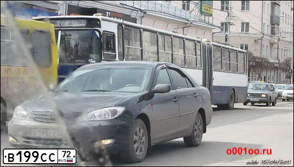 Фото автомобиля TOYOTA CAMRY, 2004 — госномер В199СС72. Цвет: ЧЕРНЫЙ