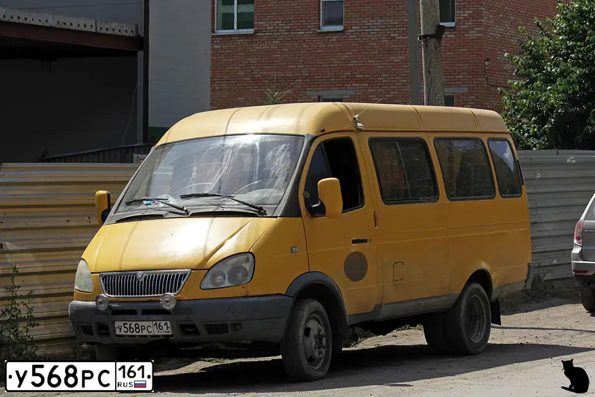 Фото автомобиля GAZ 3221 EL, 2004 — госномер У568РС161. Цвет: ЗОЛОТИСТО-ЖЕЛТЫЙ