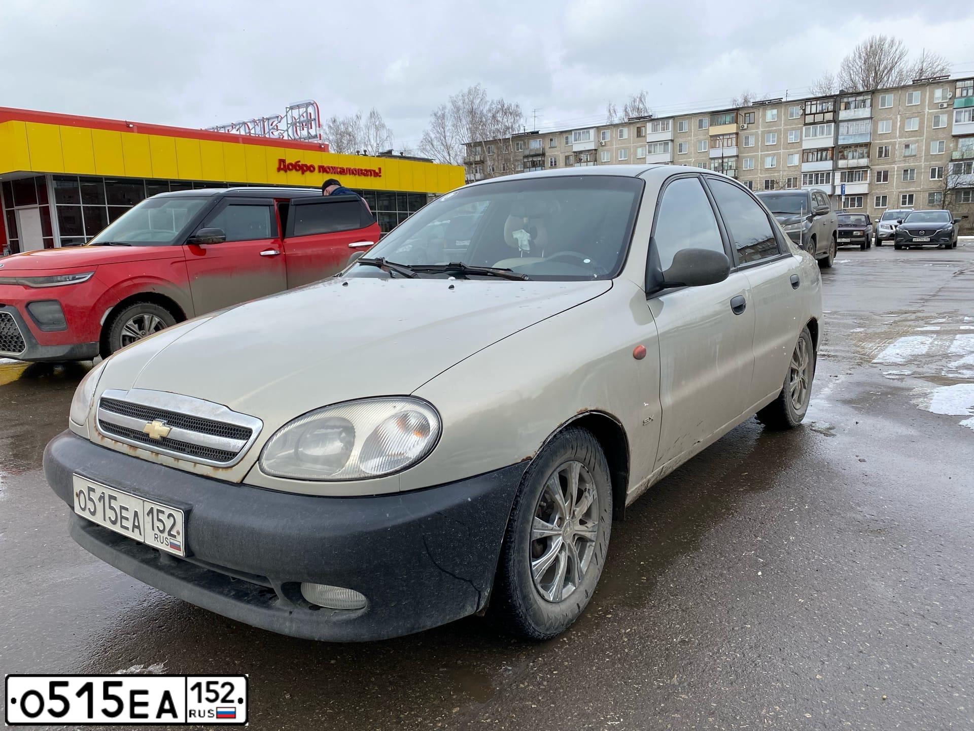 Фото автомобиля ZAZ LANOS, 2008 — госномер Е793ОК152. Цвет: Серебристый
