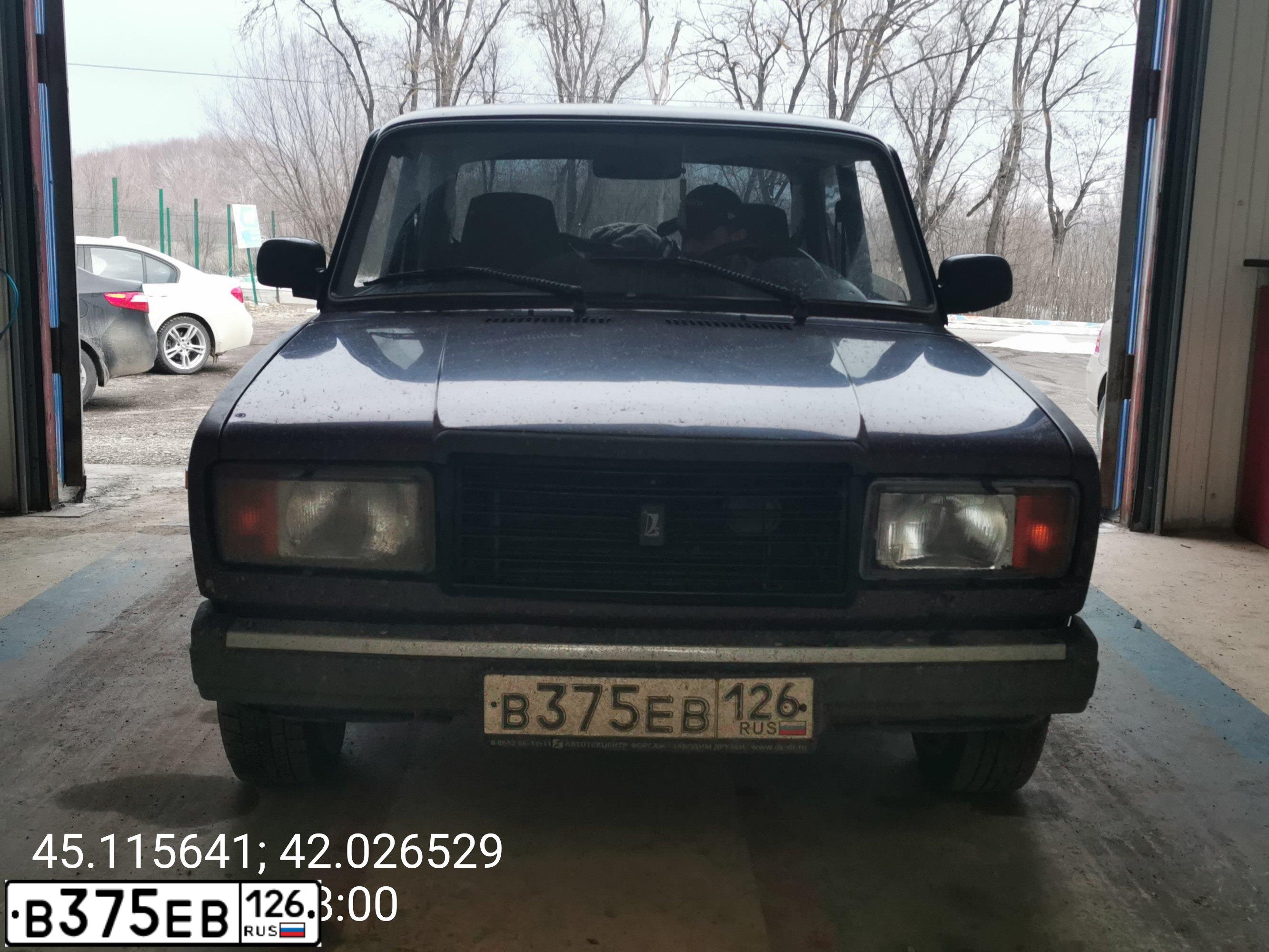 Фото автомобиля LADA 2107, 2009 — госномер У445КН790. Цвет: ТЕМНО-ВИШНЕВЫЙ