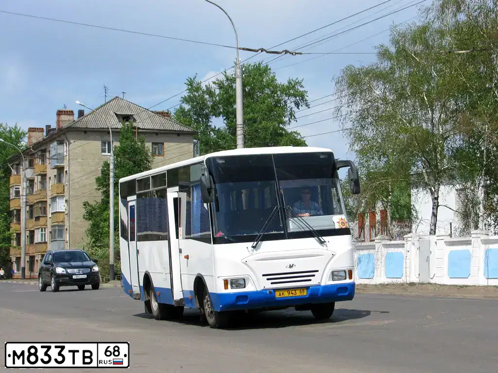 Фото автомобиля МАРЗ 4251-01, 2008 — госномер Н291МВ68. Цвет: Белый с Синей полосой