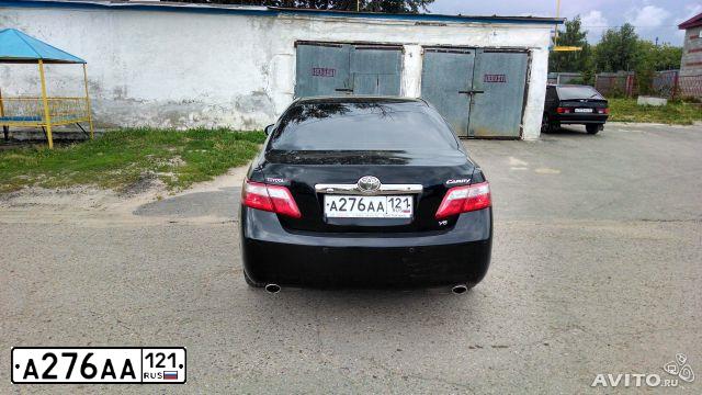 Фото автомобиля TOYOTA CAMRY, 2010 — госномер А276АА121. Цвет: ЧЕРНЫЙ