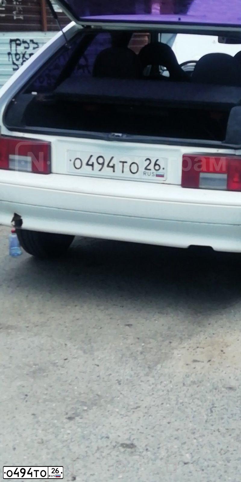 Фото автомобиля LADA 2114 SAMARA, 2012 — госномер О494ТО26. Цвет: БЕЛЫЙ