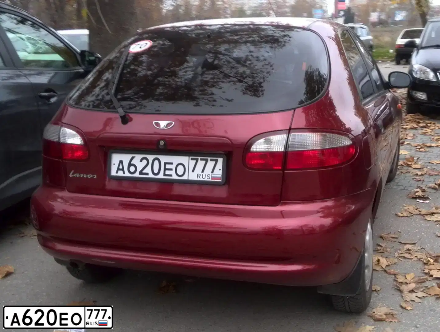 Фото автомобиля DAEWOO  LANOS, 2007 — госномер Н520НУ82. Цвет: ТЕМНО-КРАСНЫЙ