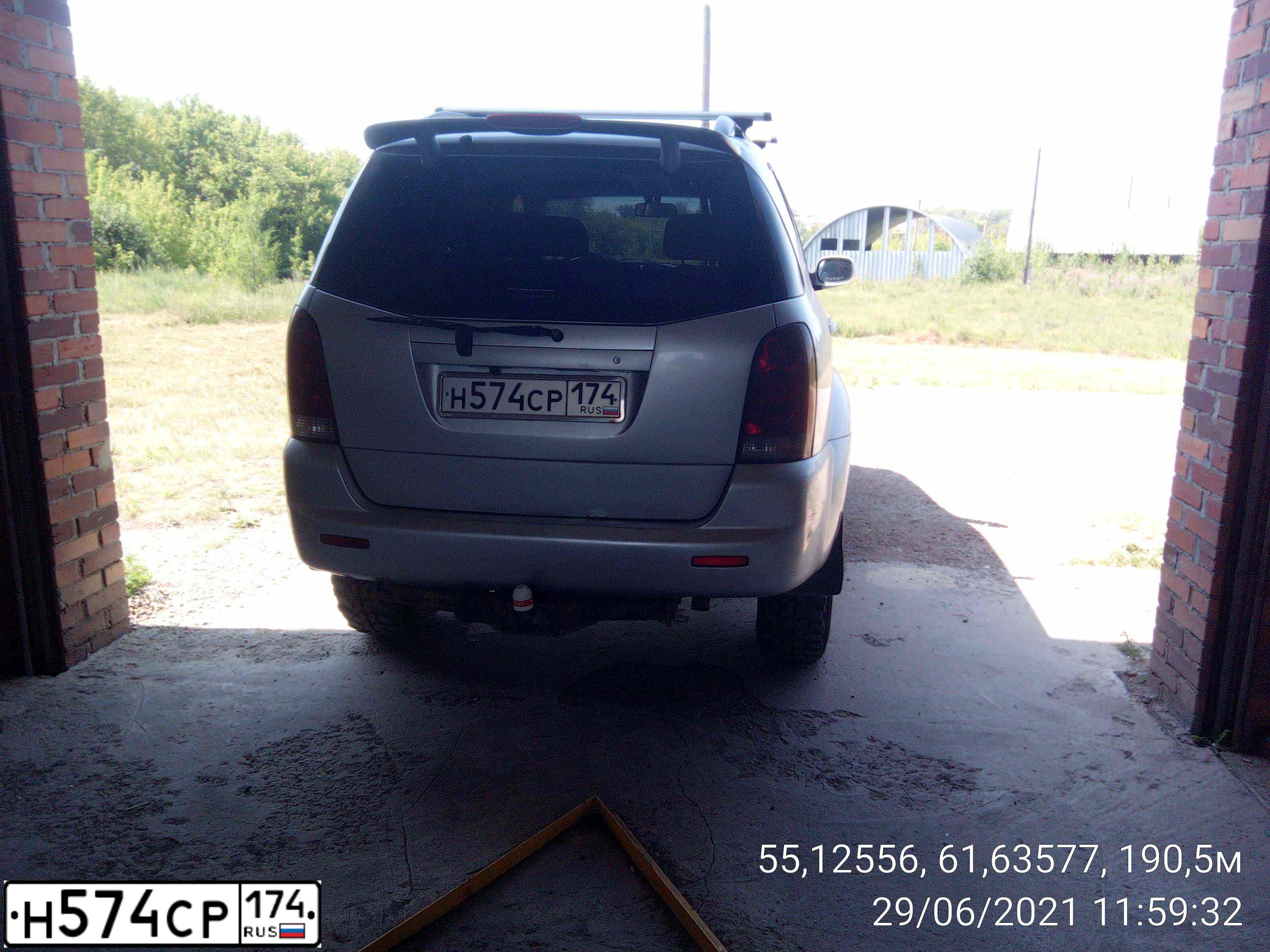 Фото автомобиля SSANGYONG REXTON, 2007 — госномер Н574СР174. Цвет: СЕРЕБРИСТЫЙ