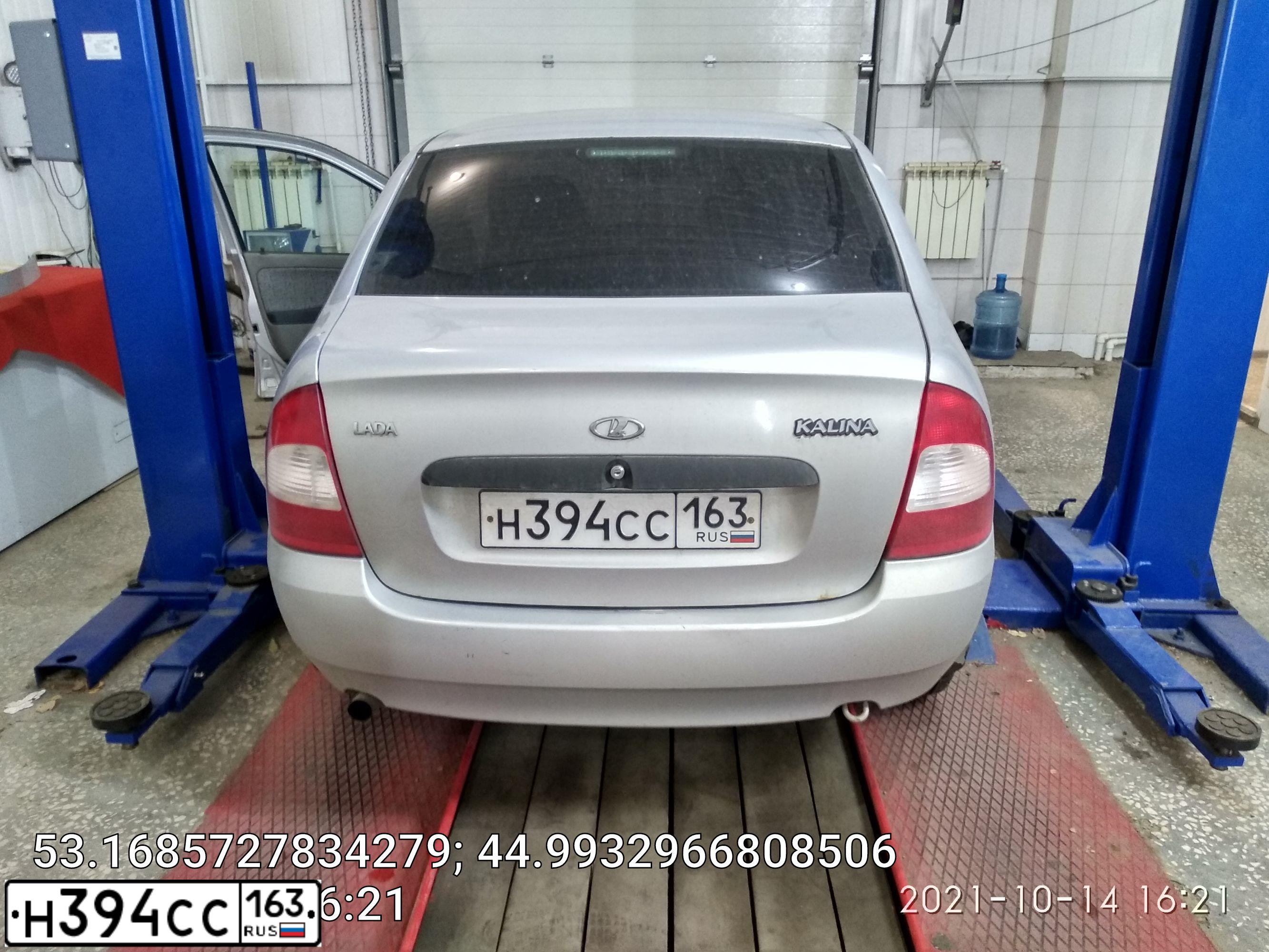 Фото автомобиля LADA 1118 KALINA, 2007 — госномер Н394СС163. Цвет: СЕРЕБРИСТЫЙ