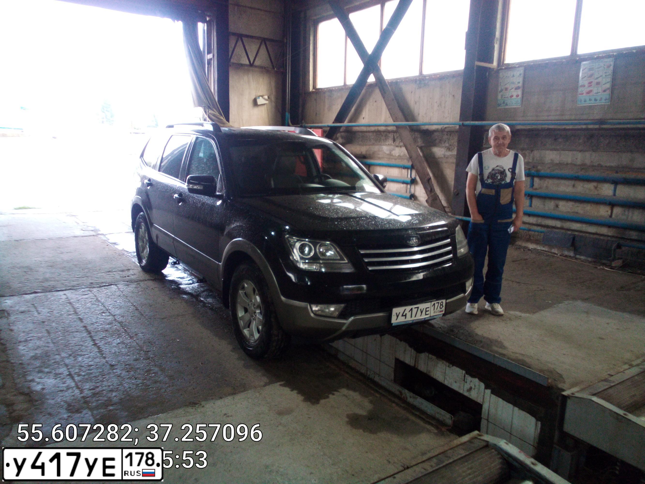 Фото автомобиля KIA MOHAVE / BORREGO, 2009 — госномер У417УЕ178. Цвет: ЧЕРНЫЙ