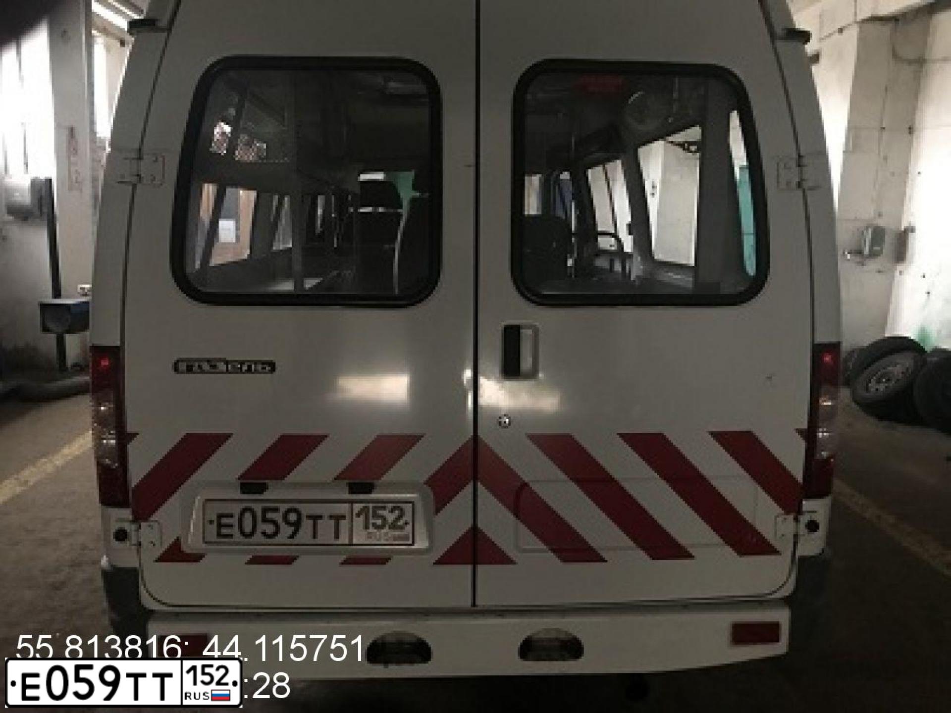 Фото автомобиля GAZ 3221 GAZEL, 2009 — госномер Е059ТТ152. Цвет: Белый