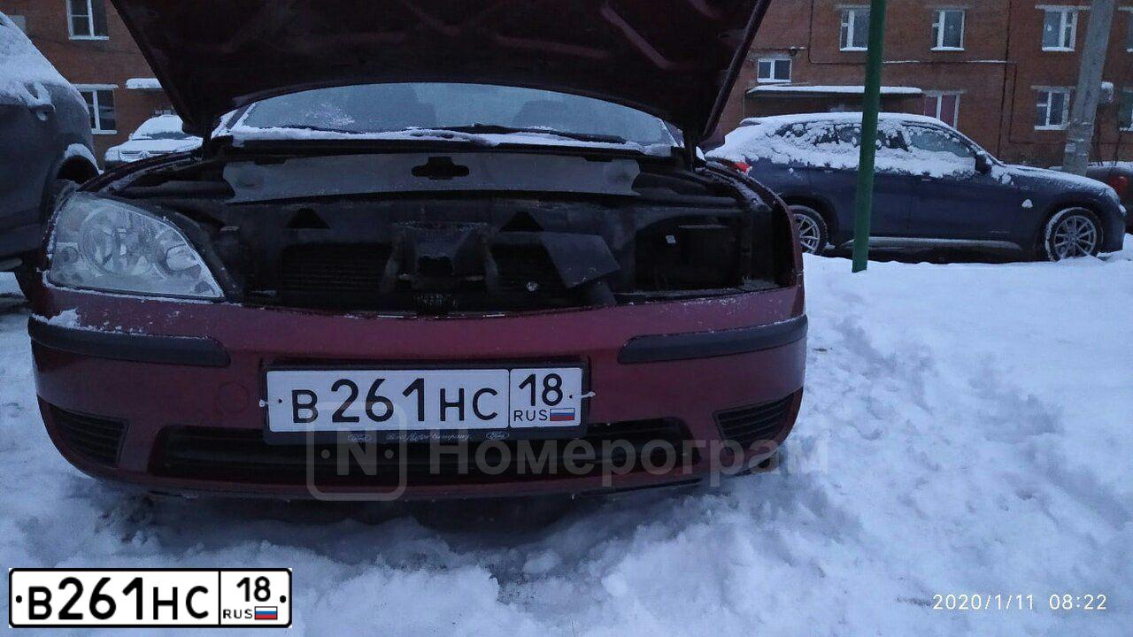 Фото автомобиля FORD MONDEO, 2004 — госномер В261НС18. Цвет: ТЕМНО-КРАСНЫЙ