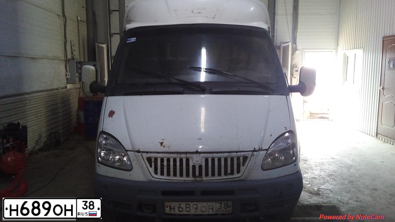 Фото автомобиля GAZ 3302 EL, 2006 — госномер Н689ОН38. Цвет: БЕЛЫЙ