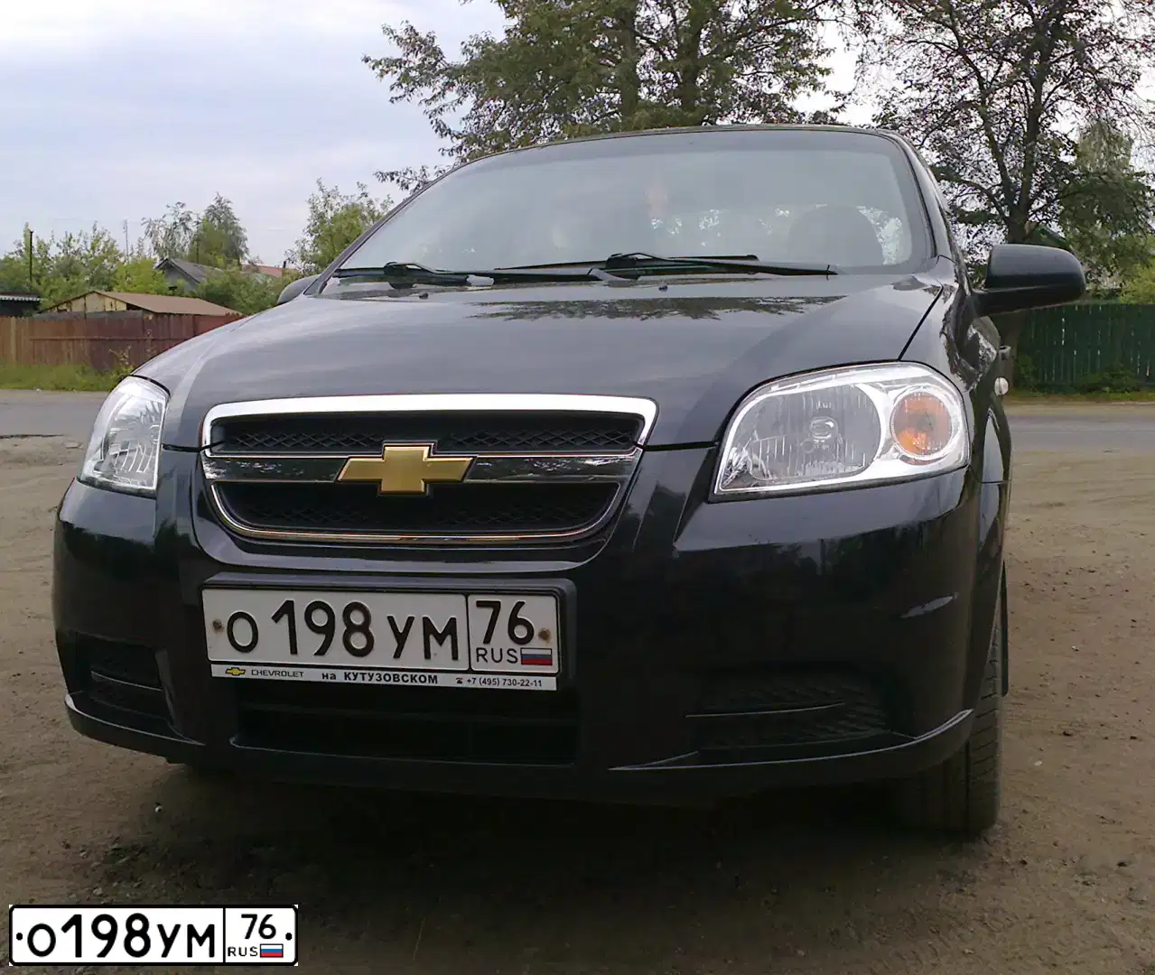 Фото автомобиля CHEVROLET T AVEO, 2011 — госномер О198УМ76. Цвет: ЧЕРНЫЙ