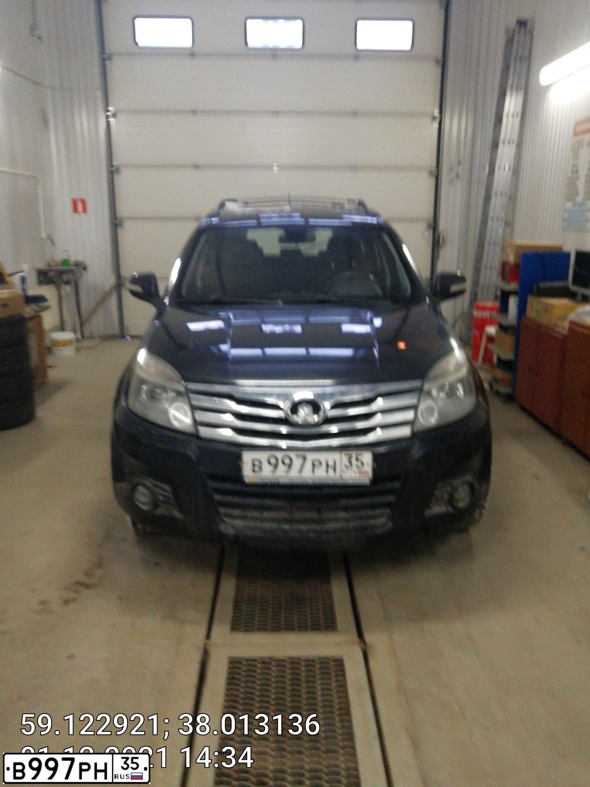 Фото автомобиля GREAT WALL HOVER, 2011 — госномер В997РН35. Цвет: ЧЕРНЫЙ