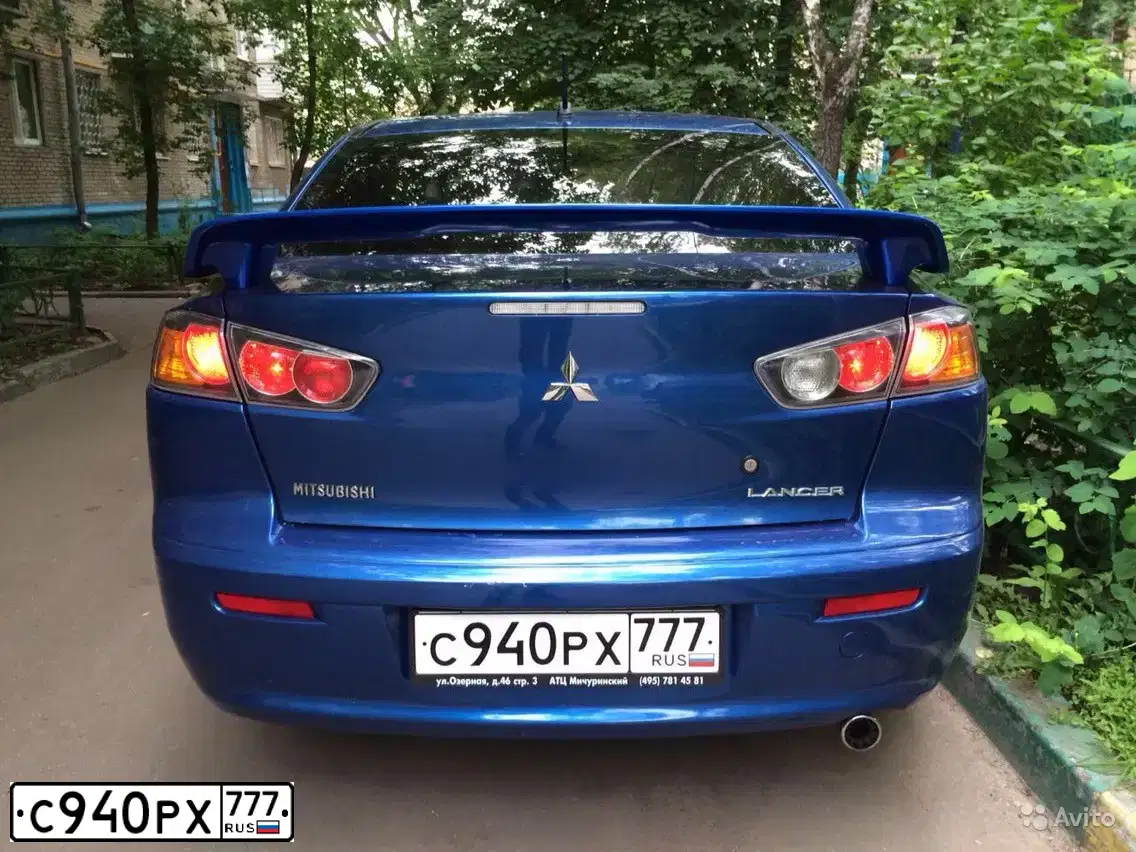Фото автомобиля MITSUBISHI LANCER, 2010 — госномер М543КЕ67. Цвет: синий