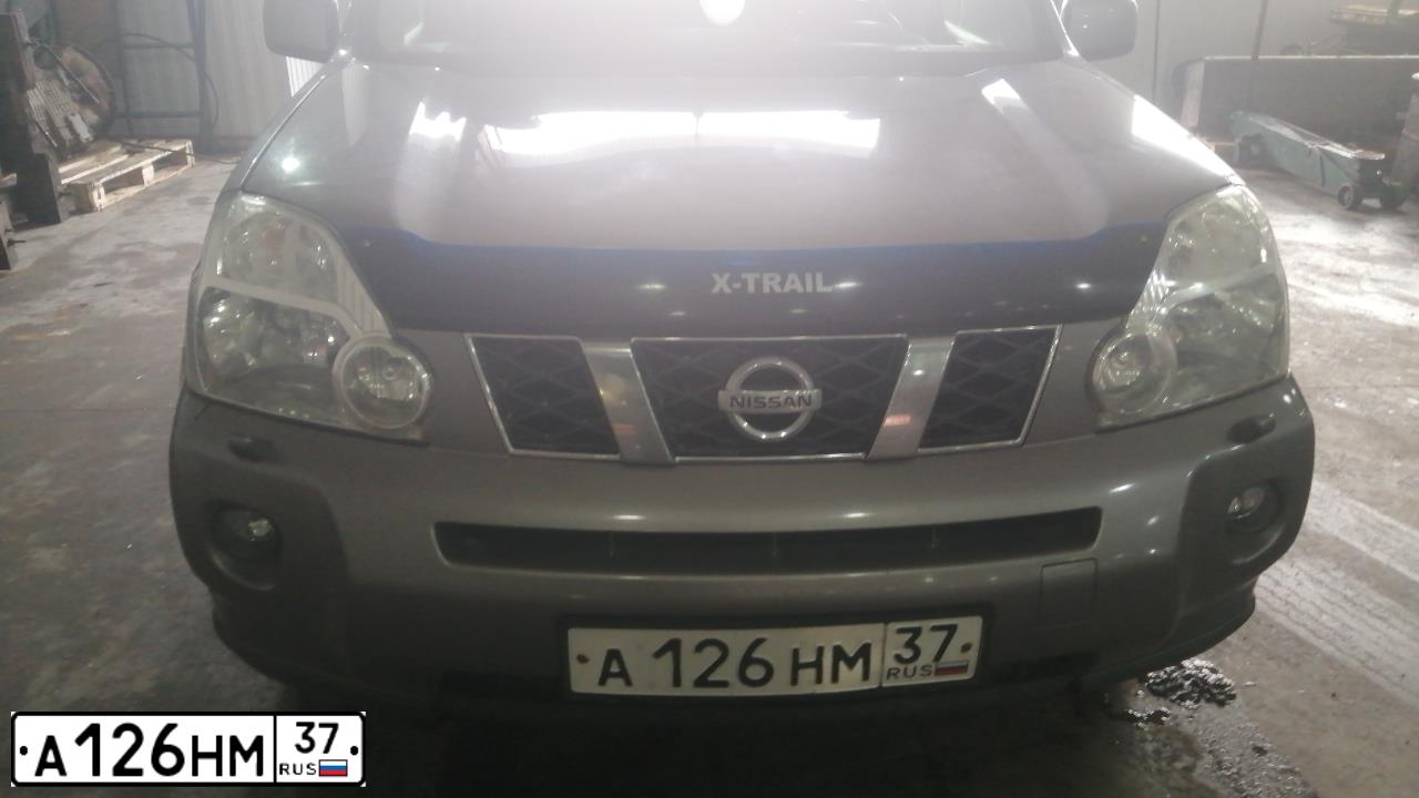 Фото автомобиля NISSAN X-TRAIL, 2007 — госномер А126НМ37. Цвет: СЕРЫЙ