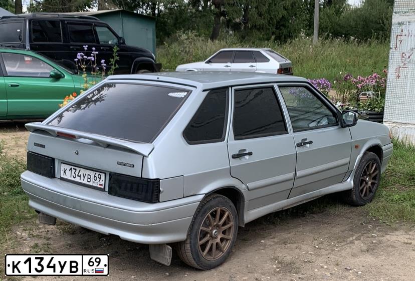 Фото автомобиля LADA 2114 SAMARA, 2007 — госномер К134УВ69. Цвет: СЕРЕБРИСТО-ГОЛУБОЙ