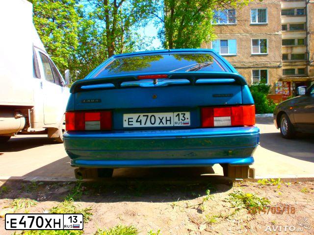Фото автомобиля LADA 2114 SAMARA, 2005 — госномер М738ММ13. Цвет: сине-зеленый