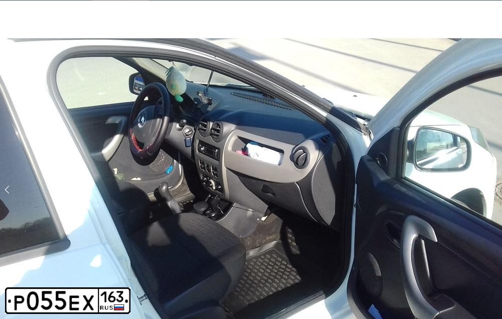 Фото автомобиля RENAULT SANDERO, 2011 — госномер Р055ЕХ163. Цвет: Белый
