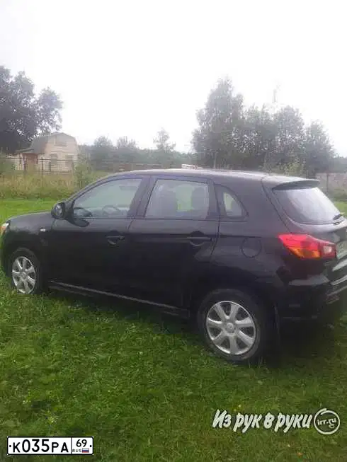 Фото автомобиля MITSUBISHI ASX, 2012 — госномер К035РА69. Цвет: ЧЕРНЫЙ
