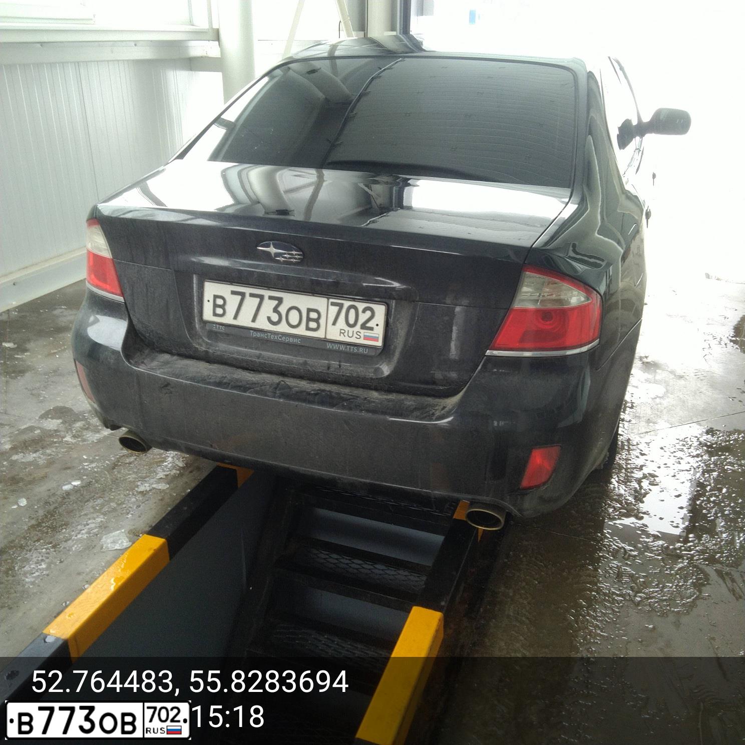 Фото автомобиля SUBARU LEGACY, 2007 — госномер О666ОХ102. Цвет: ЧЕРНЫЙ