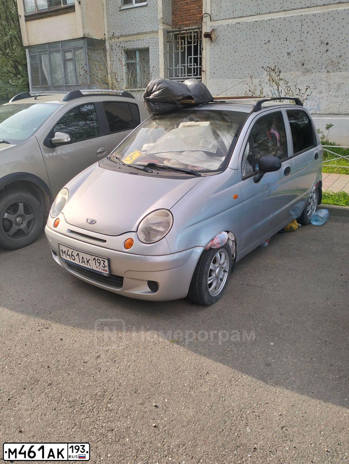 Фото автомобиля DAEWOO MATIZ, 2011 — госномер М461АК193. Цвет: СЕРЕБРИСТЫЙ