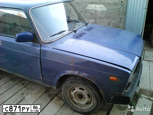 Фото автомобиля LADA 2107, 2005 — госномер С871РУ86. Цвет: СИНИЙ