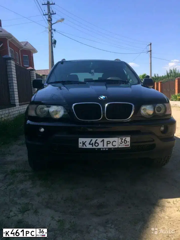 Фото автомобиля BMW X5, 2001 — госномер К666ОТ36. Цвет: ЧЕРНЫЙ