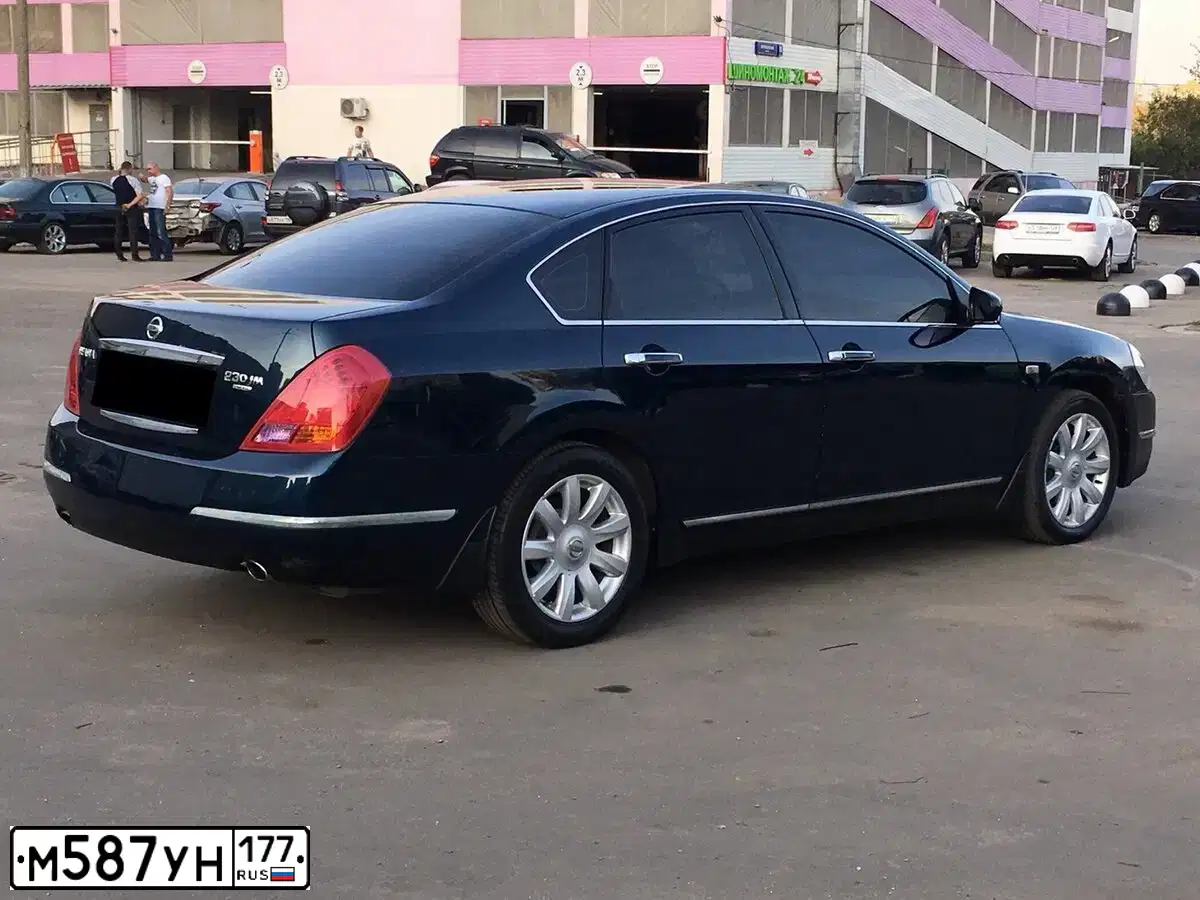 Фото автомобиля NISSAN TEANA, 2007 — госномер М832АХ193. Цвет: синий