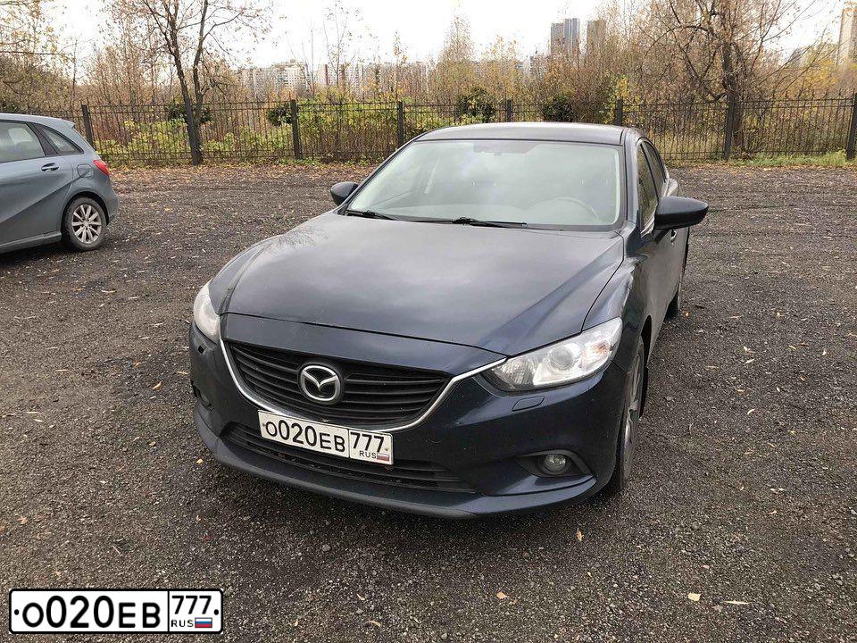 Фото автомобиля MAZDA 6, 2014 — госномер О020ЕВ777. Цвет: синий