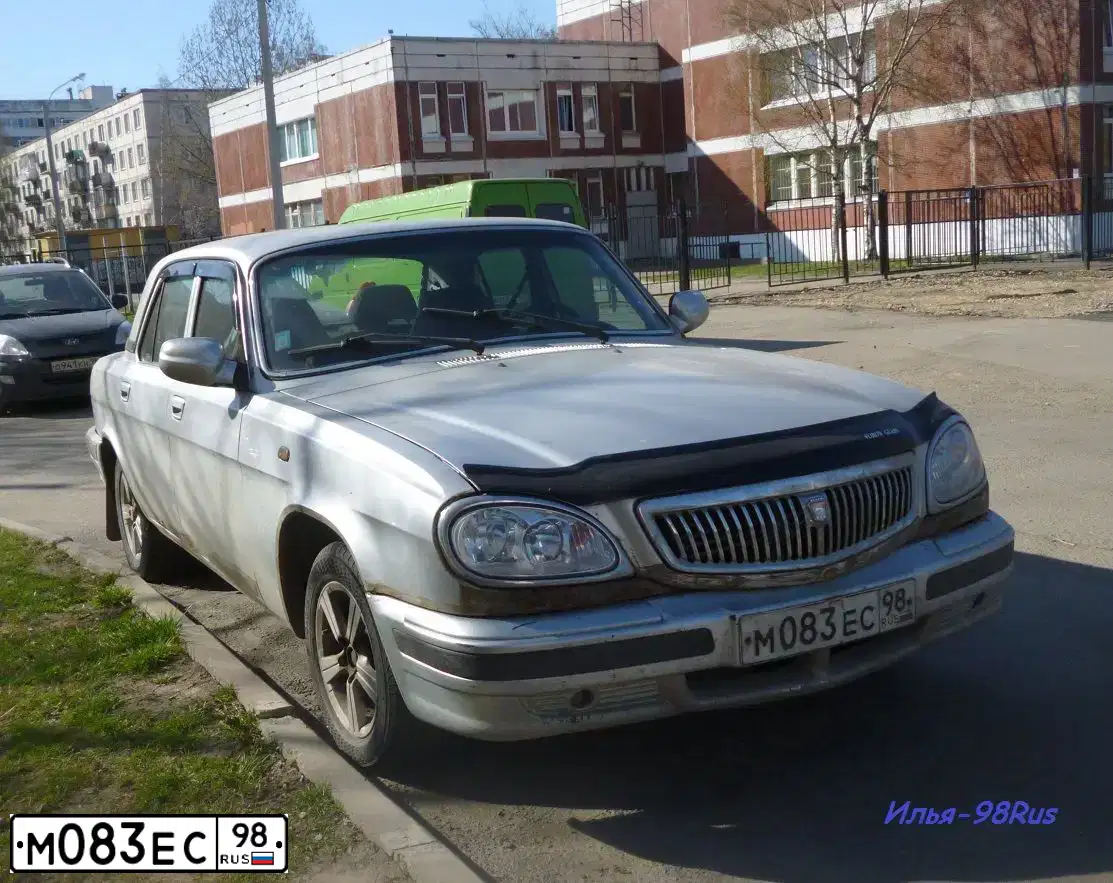 Фото автомобиля GAZ 3110 WOLGA, 2005 — госномер М083ЕС98. Цвет: СЕРЕБРИСТЫЙ