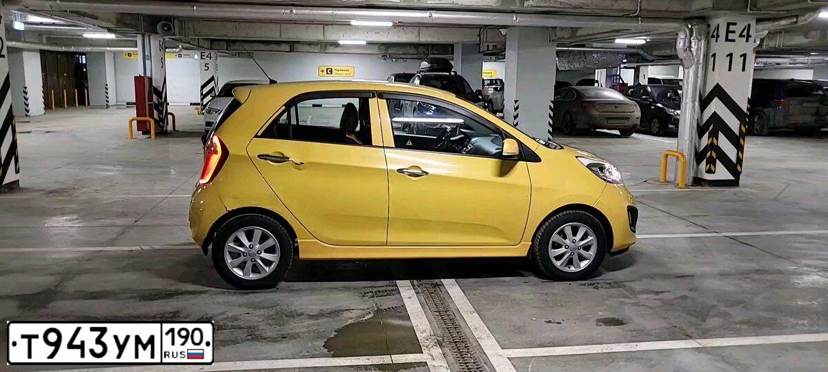 Фото автомобиля KIA PICANTO / MORNING, 2011 — госномер Т943УМ190. Цвет: ЖЕЛТЫЙ