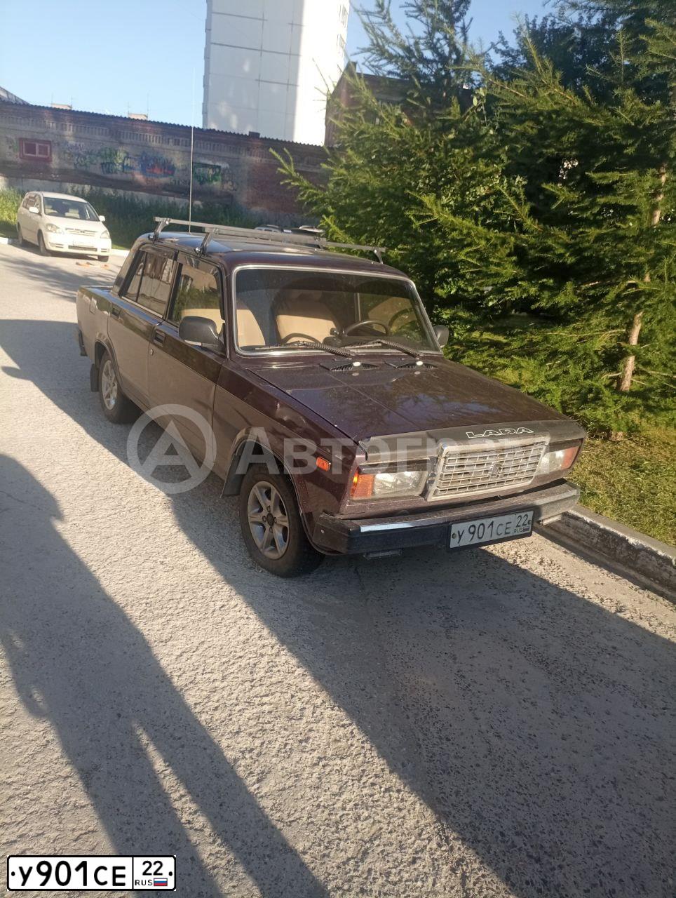 Фото автомобиля LADA 2107, 2010 — госномер У901СЕ22. Цвет: ТЕМНО-ВИШНЕВЫЙ