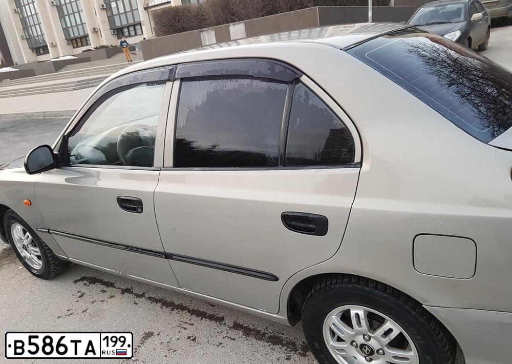 Фото автомобиля TAGAZ ACCENT, 2008 — госномер А313ТН161. Цвет: СВЕТЛО-БЕЖЕВЫЙ