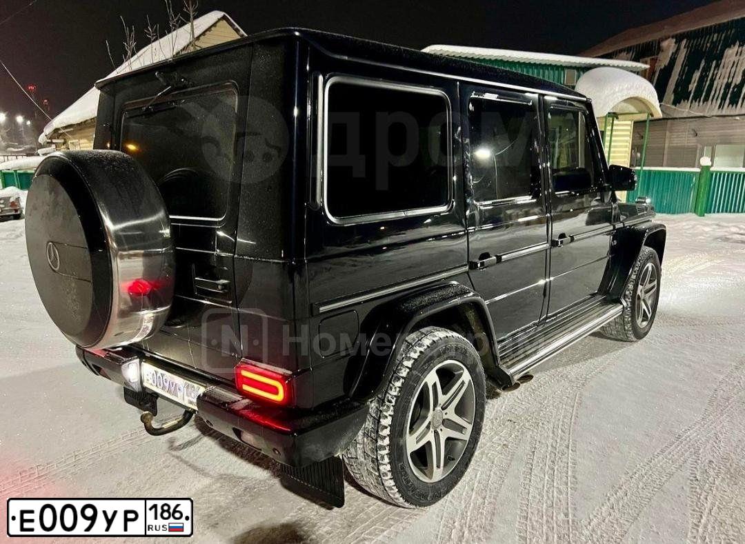 Фото автомобиля MERCEDES G-KLASSE, 2012 — госномер Е777ММ186. Цвет: ЧЕРНЫЙ