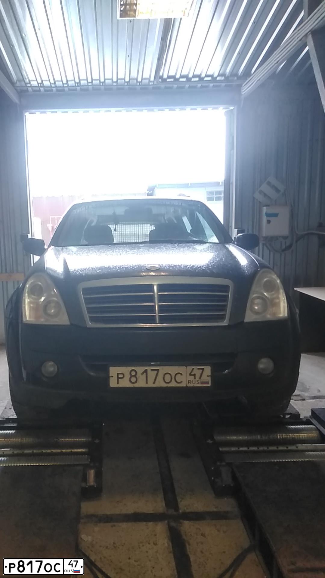 Фото автомобиля SSANGYONG REXTON, 2008 — госномер Р817ОС47. Цвет: ЧЕРНЫЙ МЕТАЛЛИК
