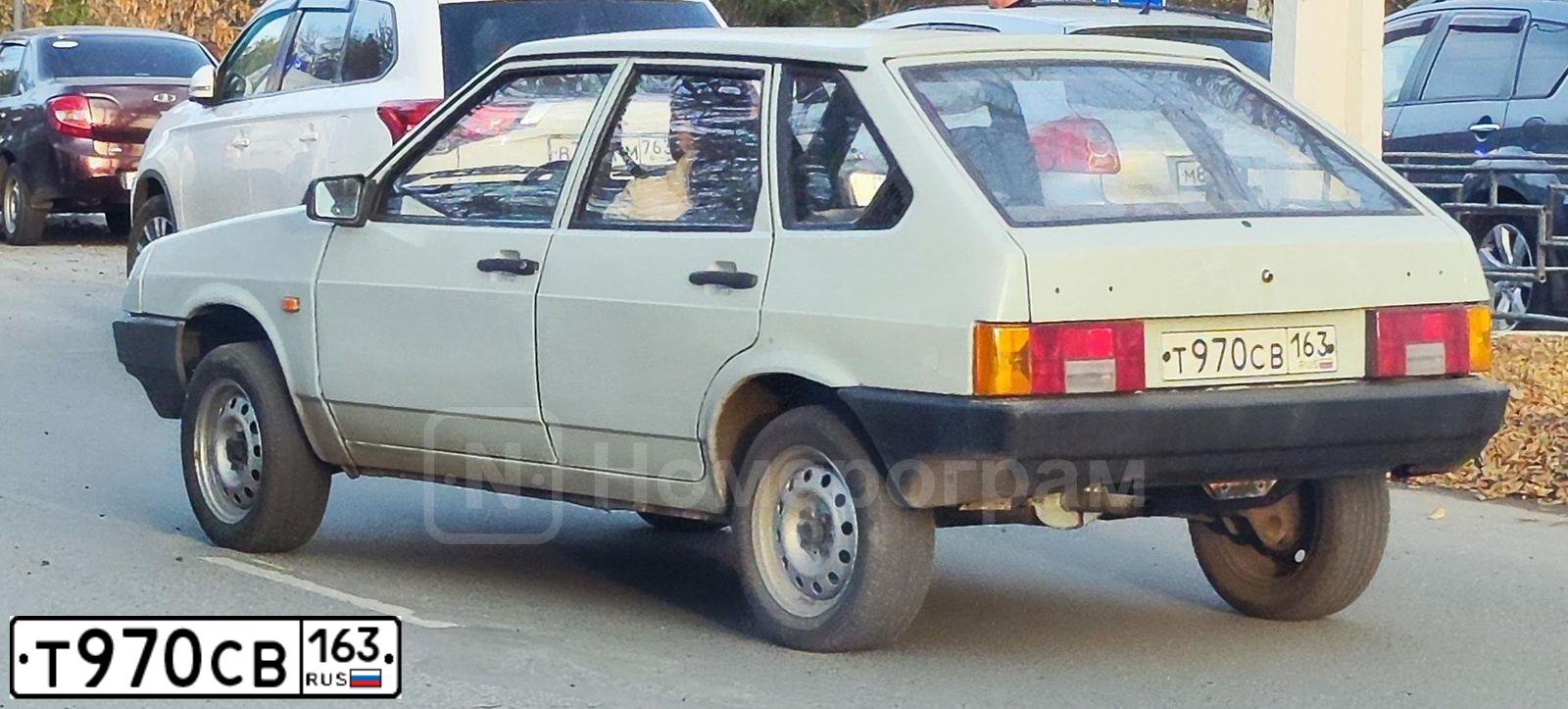 Фото автомобиля LADA 2109 SAMARA, 1991 — госномер Т970СВ163. Цвет: СВЕТЛО-СЕРЫЙ