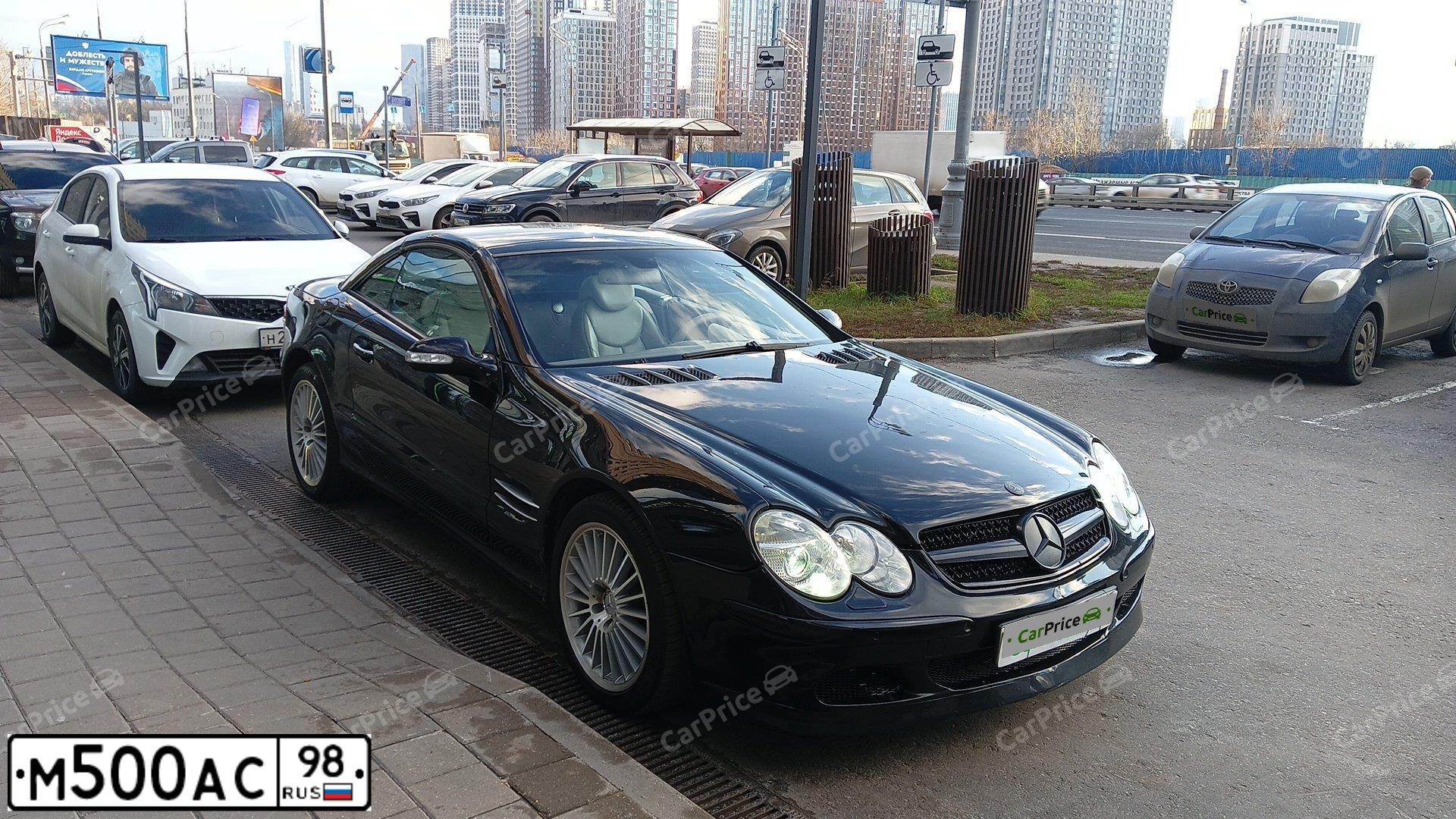 Фото автомобиля МЕРСЕДЕС-БЕНЦ SL500, 2002 — госномер Р117СЕ126. Цвет: ЧЕРНЫЙ