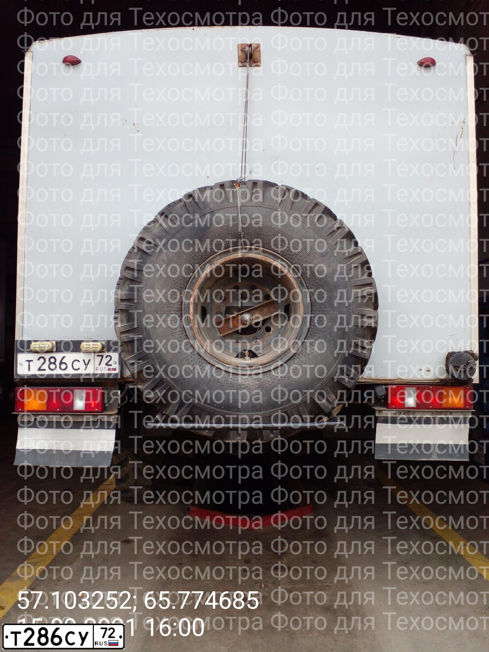 Фото автомобиля URAL 3255 /4320 /6X6//, 2013 — госномер Т286СУ72. Цвет: СЕРЫЙ