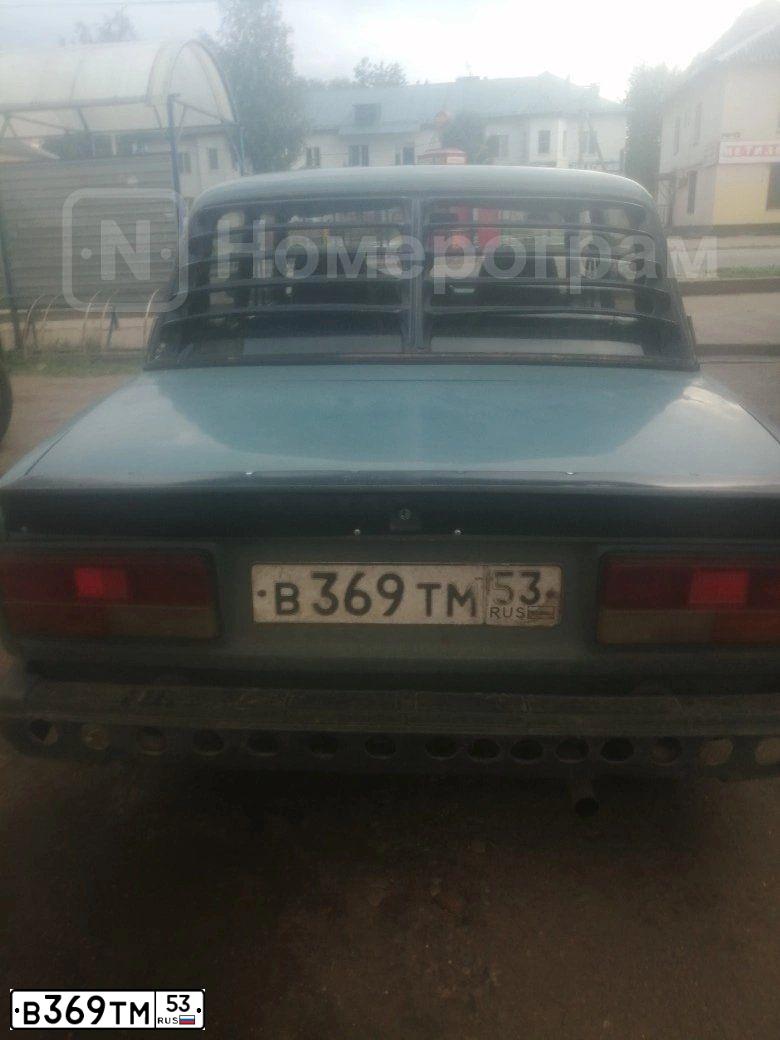 Фото автомобиля LADA 2107 LADA, 2005 — госномер В369ТМ53. Цвет: Серо-Синий
