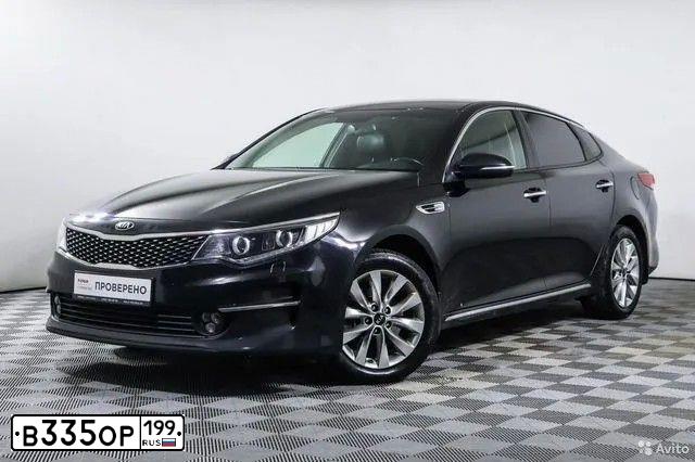 Фото автомобиля KIA MAGENTIS / OPTIMA, 2017 — госномер У487ЕК48. Цвет: ЧЕРНЫЙ