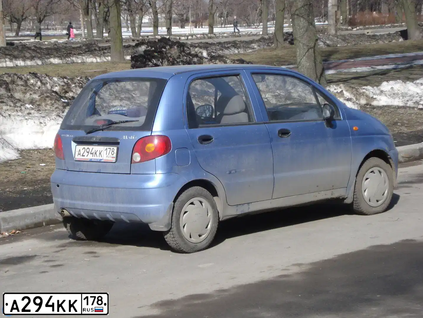 Фото автомобиля DAEWOO MATIZ, 2008 — госномер Р062ВУ178. Цвет: ВАСИЛЕК
